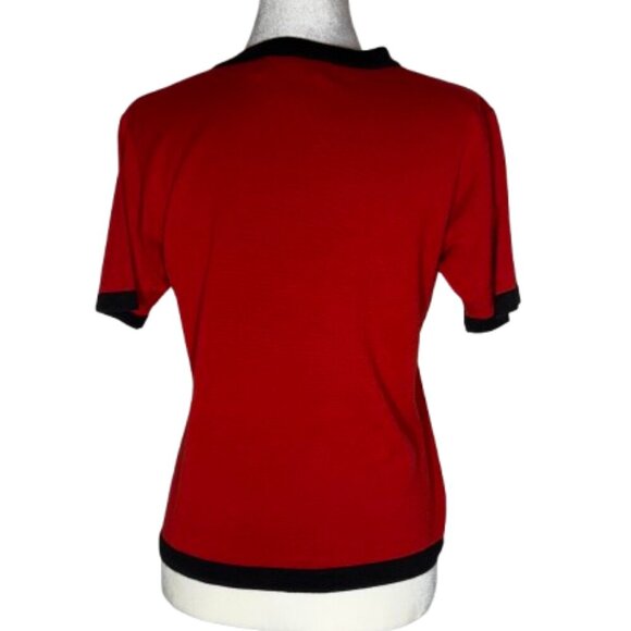 Appleseed's Two Piece Women's Red and Black Cardigan Set Size Small - Picture 8 of 11